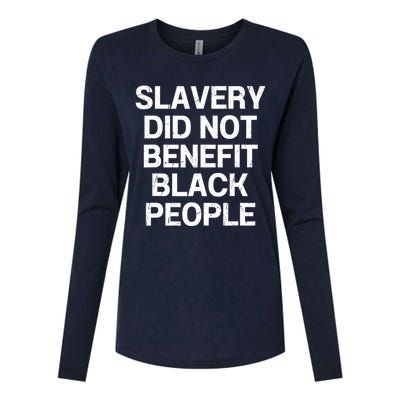 Slavery Did Not Benefit Black People Womens Cotton Relaxed Long Sleeve T-Shirt