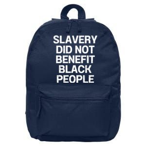 Slavery Did Not Benefit Black People 16 in Basic Backpack