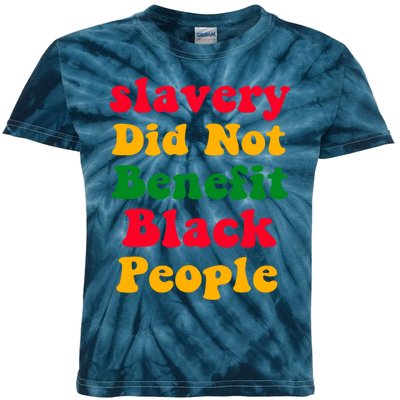 Slavery Did Not Benefit Black People Kids Tie-Dye T-Shirt