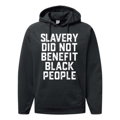 Slavery Did Not Benefit Black People Performance Fleece Hoodie