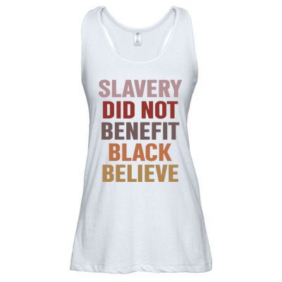 Slavery Did Not Benefit Black Believe Ladies Essential Flowy Tank