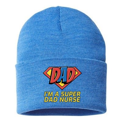 Super Dad Nurse Gift Sustainable Knit Beanie