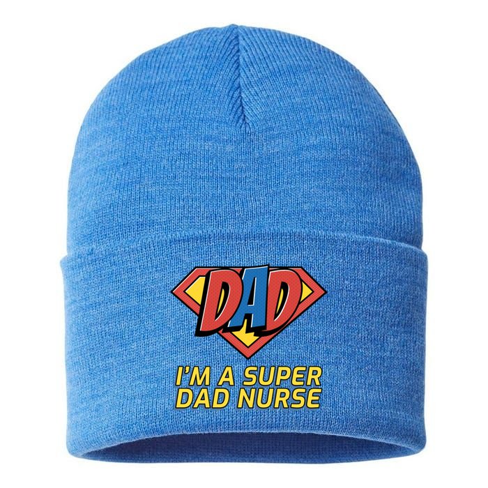 Super Dad Nurse Gift Sustainable Knit Beanie