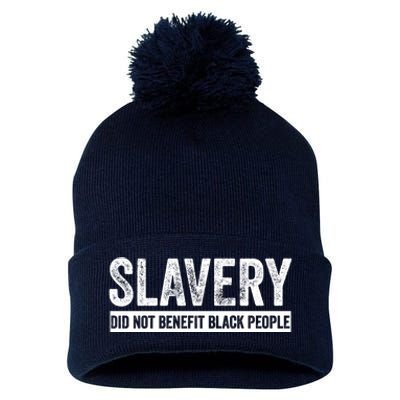 Slavery Did Not Benefit Black People Pom Pom 12in Knit Beanie