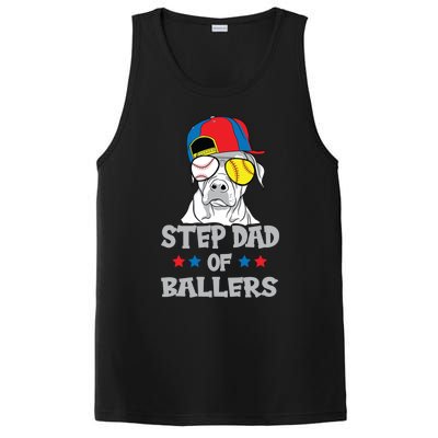 Step Dad Of Ballers Softball Baseball Father Cool Gift PosiCharge Competitor Tank