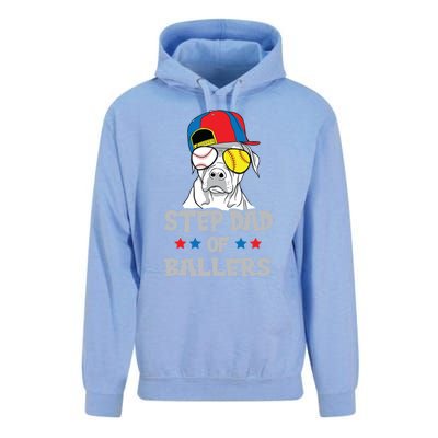 Step Dad Of Ballers Softball Baseball Father Cool Gift Unisex Surf Hoodie