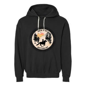 Sweat Dries Only The Strongest Women Ride Horse Garment-Dyed Fleece Hoodie