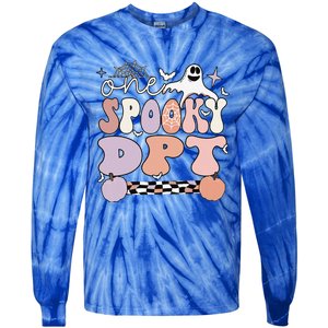 Spooky Doctor Of Physical Therapy Halloween DPT Tie-Dye Long Sleeve Shirt