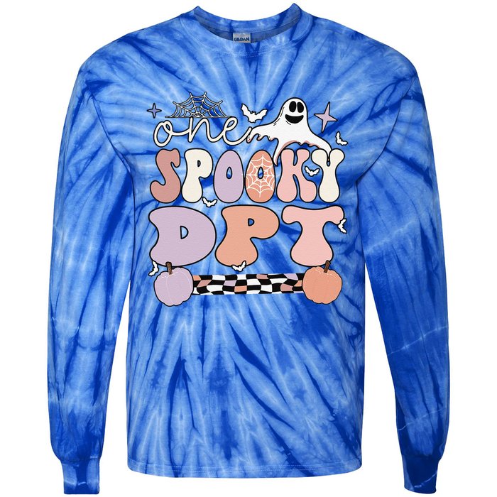 Spooky Doctor Of Physical Therapy Halloween DPT Tie-Dye Long Sleeve Shirt