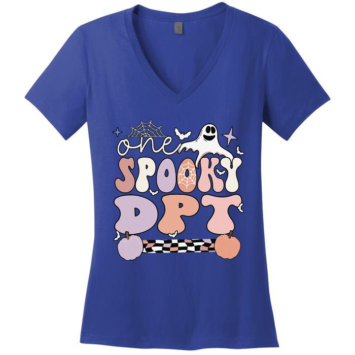 Spooky Doctor Of Physical Therapy Halloween DPT Women's V-Neck T-Shirt