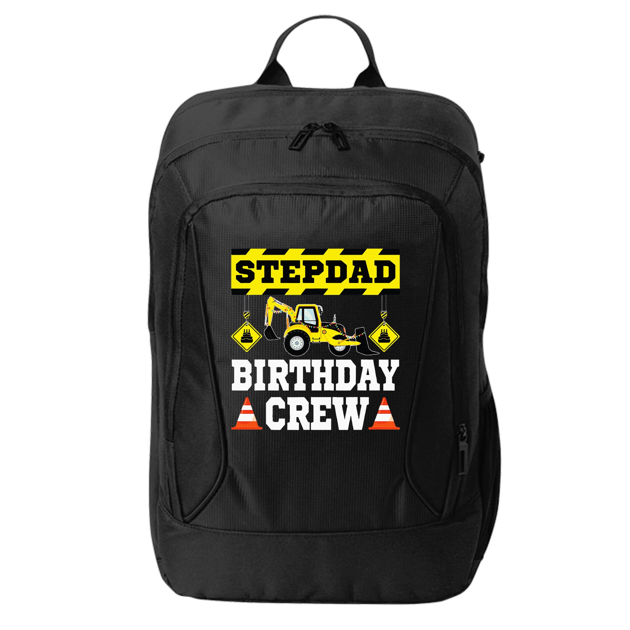 Step Dad Of the Birthday Crew Construction Family  City Backpack