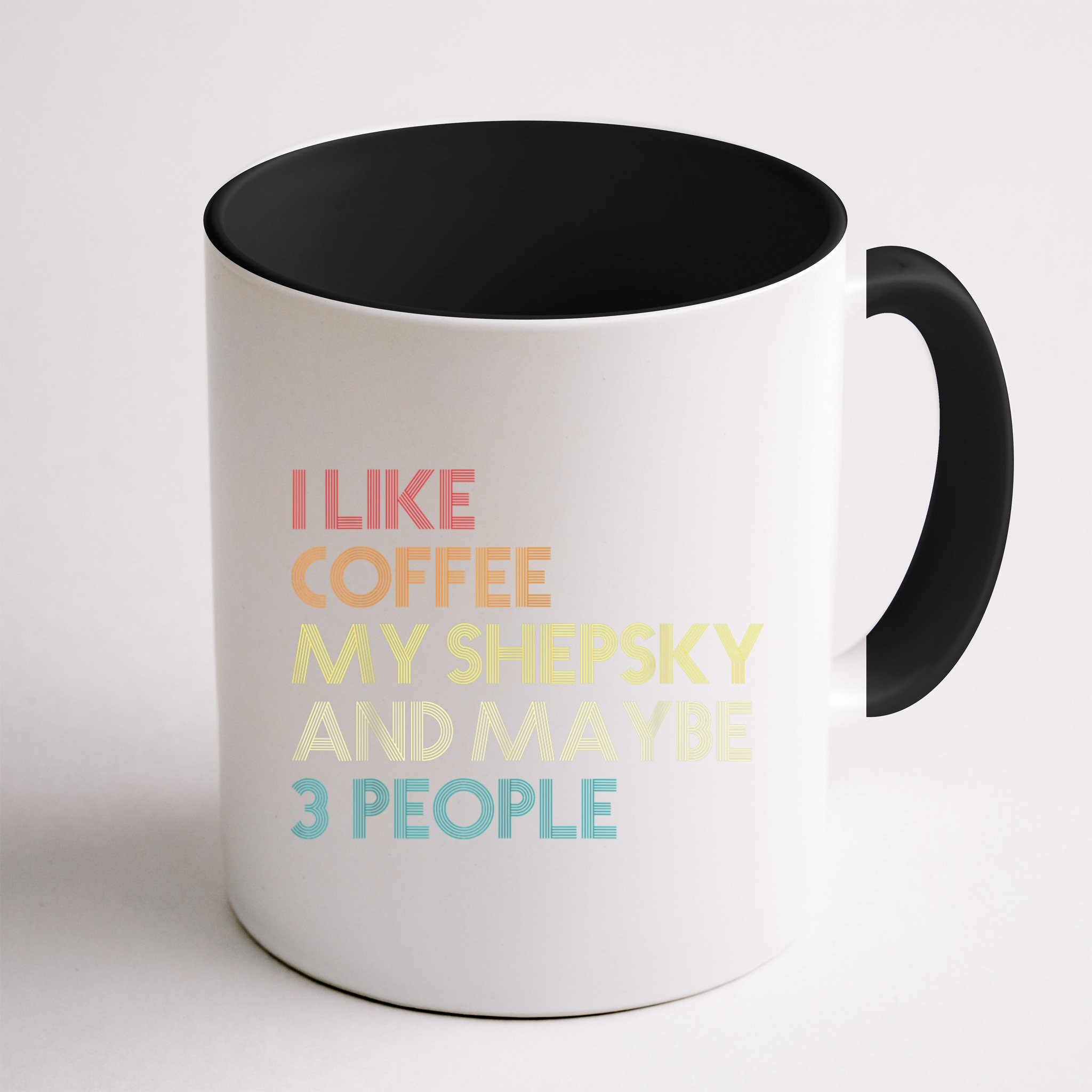 Shepsky Dog Owner Coffee Lovers Quote Vintage Retro Mug