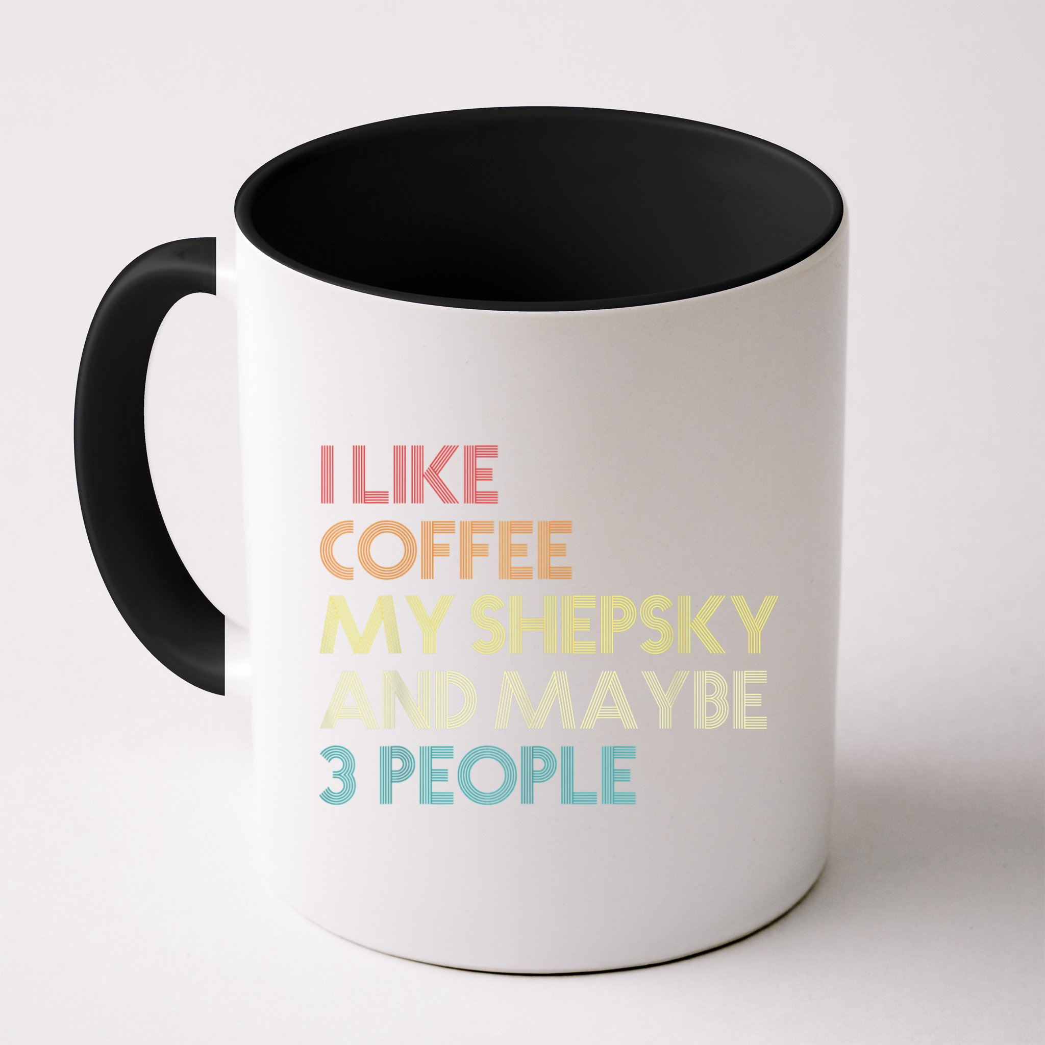 Shepsky Dog Owner Coffee Lovers Quote Vintage Retro Mug