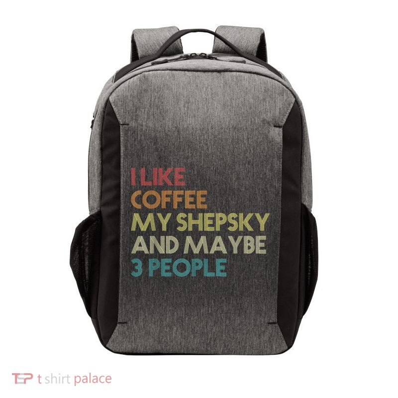 Shepsky Dog Owner Coffee Lovers Quote Vintage Retro Vector Backpack