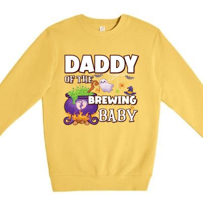 Spooky Daddy Of Brewing Halloween Theme Shower Gift Premium Crewneck Sweatshirt