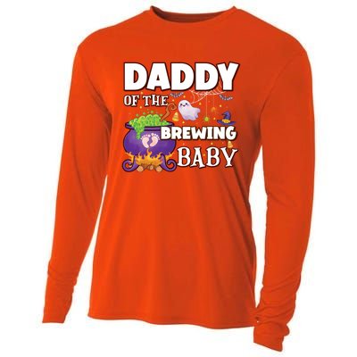 Spooky Daddy Of Brewing Halloween Theme Shower Gift Cooling Performance Long Sleeve Crew