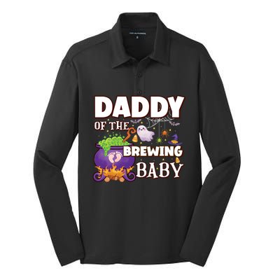 Spooky Daddy Of Brewing Halloween Theme Shower Gift Silk Touch Performance Long Sleeve Polo