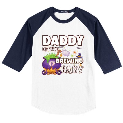 Spooky Daddy Of Brewing Halloween Theme Shower Gift Baseball Sleeve Shirt