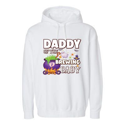 Spooky Daddy Of Brewing Halloween Theme Shower Gift Garment-Dyed Fleece Hoodie