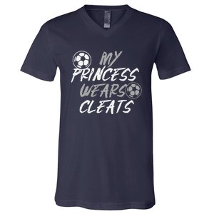 Soccer Daughter Outfit For A Soccer Dad Or Soccer Mom V-Neck T-Shirt