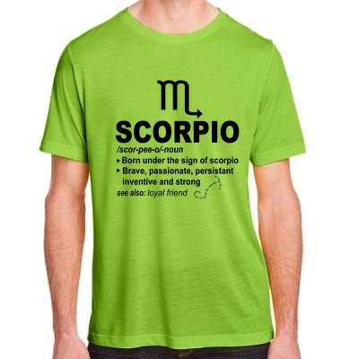 Scorpio Definition October November Scorpio Zodiac Sign Cool Gift Adult ChromaSoft Performance T-Shirt