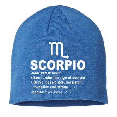 Scorpio Definition October November Scorpio Zodiac Sign Cool Gift Sustainable Beanie