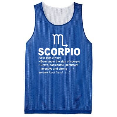 Scorpio Definition October November Scorpio Zodiac Sign Cool Gift Mesh Reversible Basketball Jersey Tank