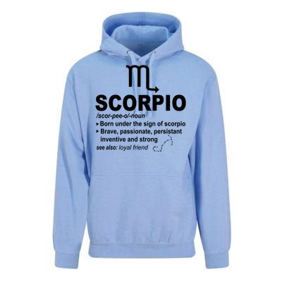 Scorpio Definition October November Scorpio Zodiac Sign Cool Gift Unisex Surf Hoodie