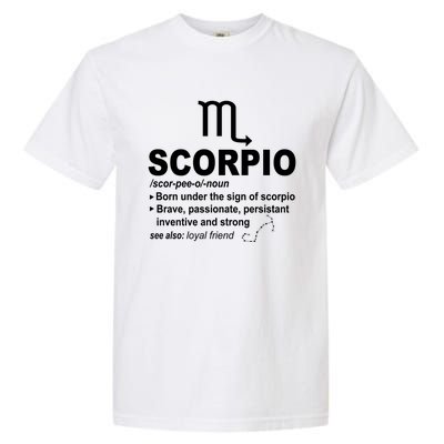 Scorpio Definition October November Scorpio Zodiac Sign Cool Gift Garment-Dyed Heavyweight T-Shirt