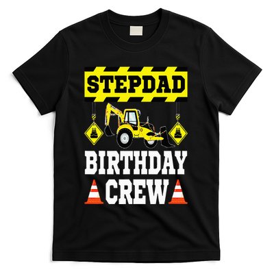 Step Dad Of the Birthday Crew Construction Family Matching T-Shirt