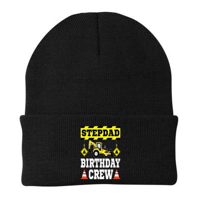 Step Dad Of the Birthday Crew Construction Family Matching Beanie