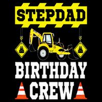 Step Dad Of the Birthday Crew Construction Family Matching Drawstring Bag