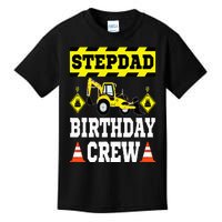 Step Dad Of the Birthday Crew Construction Family Matching Kids T-Shirt