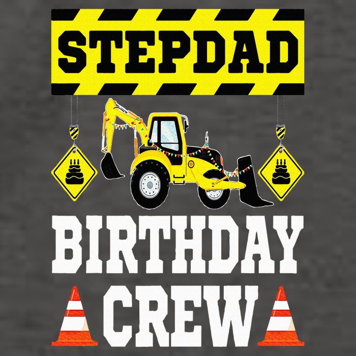 Step Dad Of the Birthday Crew Construction Family Matching Vector Backpack