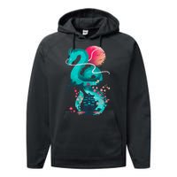 Spirit Dragon Of The River Performance Fleece Hoodie