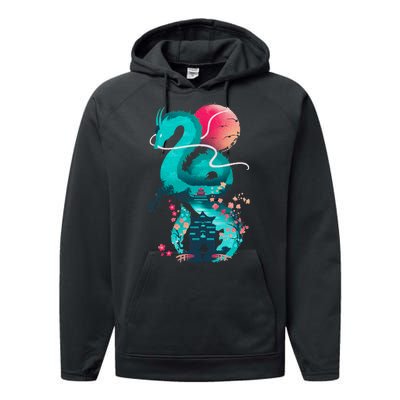 Spirit Dragon Of The River Performance Fleece Hoodie