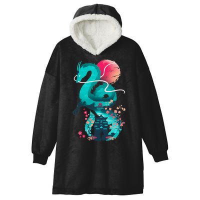 Spirit Dragon Of The River Hooded Wearable Blanket