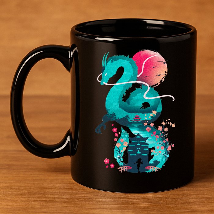 Spirit Dragon Of The River 11oz C Handle Ceramic Mug