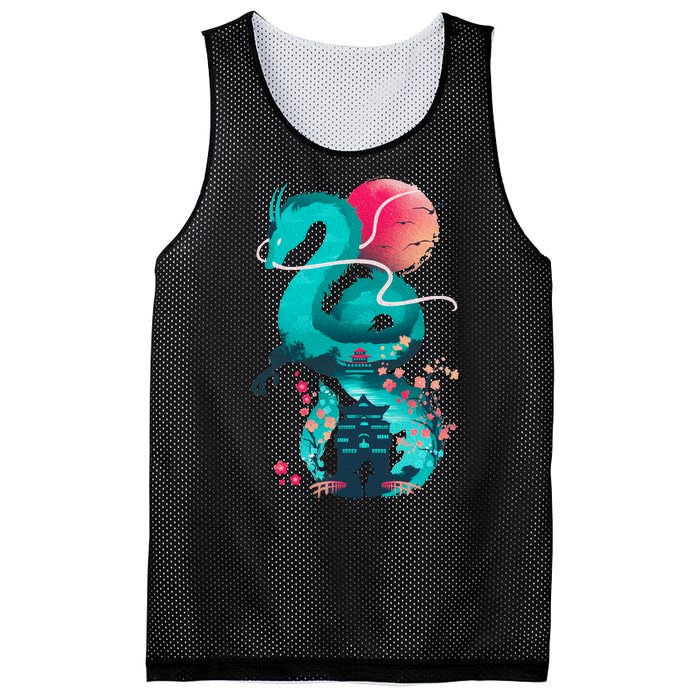 Spirit Dragon Of The River Mesh Reversible Basketball Jersey Tank