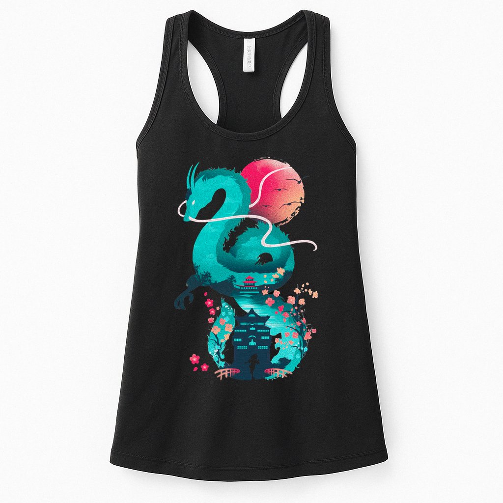 Spirit Dragon Of The River Womens Tank Top