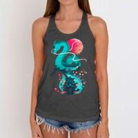 Spirit Dragon Of The River Women's Knotted Racerback Tank