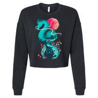 Spirit Dragon Of The River Cropped Pullover Crew