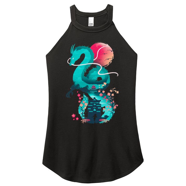 Spirit Dragon Of The River Women's Perfect Tri Rocker Tank