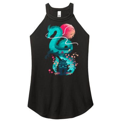 Spirit Dragon Of The River Women's Perfect Tri Rocker Tank