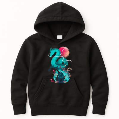 Spirit Dragon Of The River Kids Hoodie