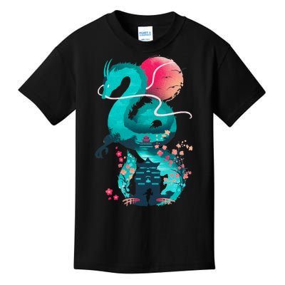 Spirit Dragon Of The River Kids T-Shirt