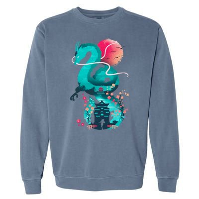 Spirit Dragon Of The River Garment-Dyed Sweatshirt