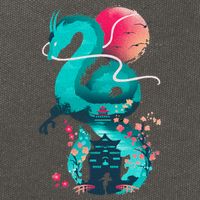 Spirit Dragon Of The River Cotton Canvas Backpack