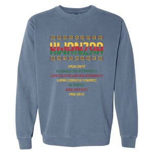 Seven Days Of Kwanzaa Funny African American Graphic Garment-Dyed Sweatshirt