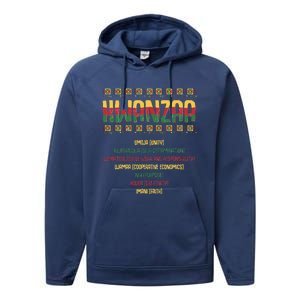 Seven Days Of Kwanzaa Funny African American Graphic Performance Fleece Hoodie